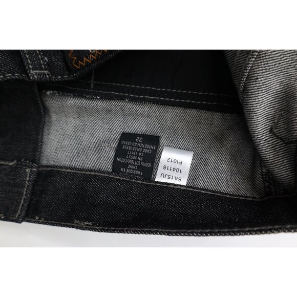 Deadstock Vintage 90s Marithe Francois Girbaud Mens 32 Baggy Denim Shorts Black - Picture 8 of 14